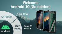 诺基亚1 Plus，诺基亚1和诺基亚2.1接收Android 10 (Go Edition) 从第一季度开始2020