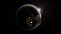 NASA探测器为土星的卫星泰坦的最后一次近距离飞行