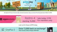 亚马逊黄金日今天: Redmi 4下午5点销售，一加5现金返还和其他折扣