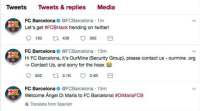 'OurMine' 黑客攻击巴塞罗那足球俱乐部的Twitter帐户
