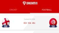 FIFA世界杯2018直播: ENG vs TUN Dream11预测，幻想足球技巧